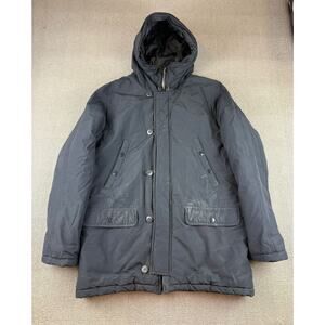 Gap Outdoor Edition Men L Black Winter Puffer Parka Jacket Hood 2010s Indonesia‎